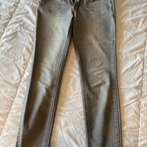 KENSIE Effortless Ankle Jeans Women Size 8/29 Light Light Grey Mid Rise 120246